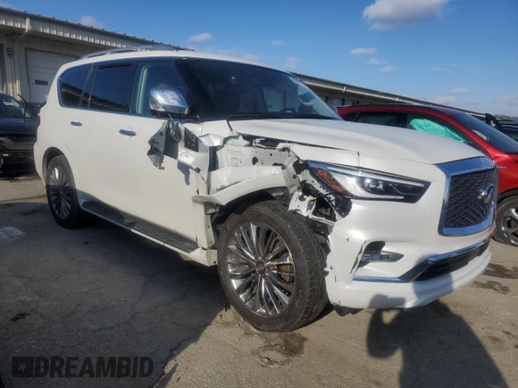 2019 Infiniti QX80 LUXE with VIN JN8AZ2NE3K9235859, listed as a Copart auction lot 88677275 with 65,087 mi miles and Salvage Title. Bid and sale history available at carsss.com. Image 4.