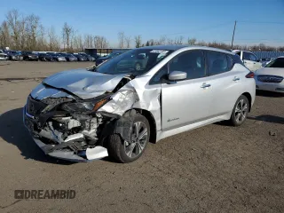 2019 Nissan LEAF SL Plus z VIN 1N4BZ1CP4KC320295, wystawiony jako Copart lot #41842185 z przebiegiem 66 169 mil mil oraz Szkoda całkowita • Salvage title. Historia ofert i sprzedaży dostępna na DreamBid. Obrazek 1.