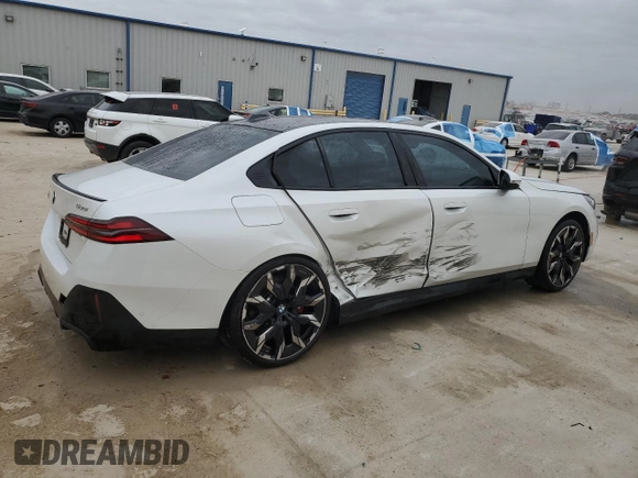 2024 BMW 5 Series 530i with VIN WBA43FJ09RCS08705, listed as a Copart auction lot 42008855 with 7,993 mi miles and Salvage Title. Bid and sale history available at carsss.com. Image 3.