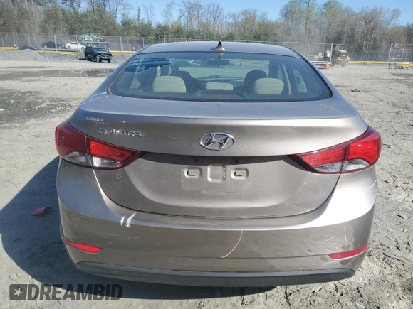 2014 Hyundai Elantra SE with VIN 5NPDH4AEXEH529140, listed as a Copart auction lot 52077465 with 82,686 mi miles and Salvage Title. Bid and sale history available at DreamBid. Image 6.