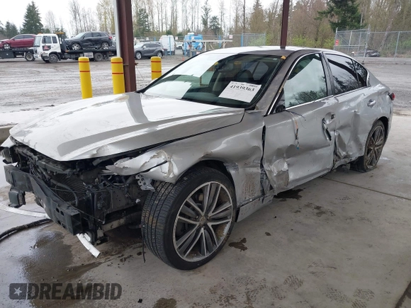 2014 Infiniti Q50 Sport with VIN JN1BV7APXEM670849, listed as a IAAI auction lot 41939363 with 124,766 mi miles and . Bid and sale history available at DreamBid. Image 17.