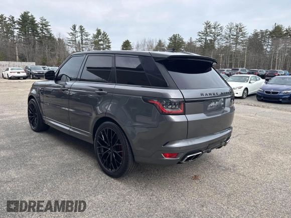 2018 Land Rover Range Rover Sport SVR with VIN SALWZ2SE3JA181653, listed as a IAAI auction lot 41836536 with 84,325 mi miles. Bid and sale history available at carsss.com. Image 3.