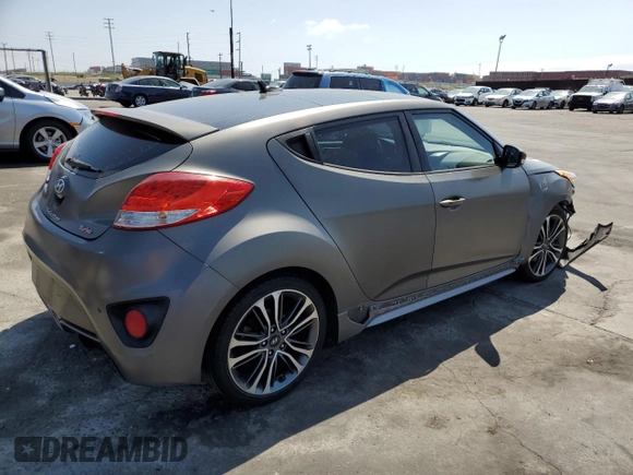 2016 Hyundai Veloster Turbo with VIN KMHTC6AE7GU267913, listed as a Copart auction lot 68070083 with 105,863 mi miles. Bid and sale history available at carsss.com. Image 3.