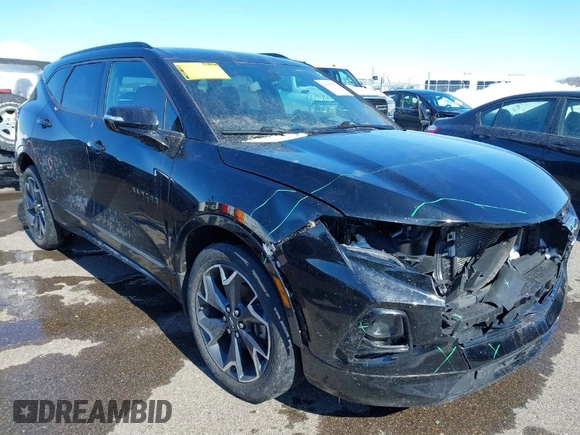 2019 Chevrolet Blazer RS with VIN 3GNKBJRS2KS654806, listed as a IAAI auction lot 41694939 with 107,436 mi miles and . Bid and sale history available at DreamBid. Image 1.