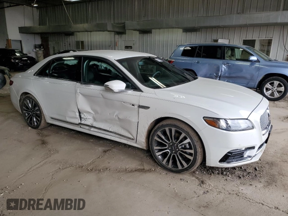 2020 Lincoln Continental Standard with VIN 1LN6L9VK1L5601923, listed as a Copart auction lot 49656935 with 8,271 mi miles and Salvage Title. Bid and sale history available at carsss.com. Image 4.
