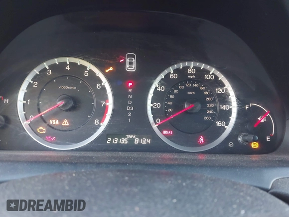 2008 Honda Accord EX with VIN 1HGCP36758A005412, listed as a IAAI auction lot 40606548 with 213,135 mi miles and . Bid and sale history available at DreamBid. Image 7.