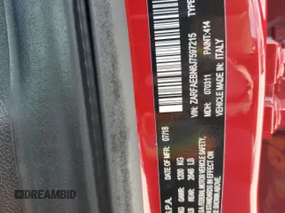 2018 Alfa Romeo Giulia z VIN ZARFAEBN6J7597215, wystawiony jako Copart lot #53338845 z przebiegiem 55 130 mil mil oraz Szkoda całkowita • Salvage title. Historia ofert i sprzedaży dostępna na DreamBid. Obrazek 12.