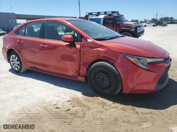 2021 Toyota Corolla LE with VIN 5YFEPMAE4MP191453, listed as a Copart auction lot 50166935 with 50,487 mi miles and Salvage Title. Bid and sale history available at carsss.com. Image 4.