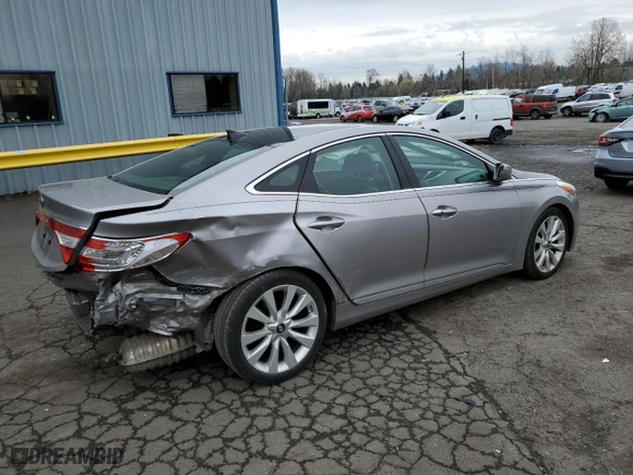 2013 Hyundai Azera with VIN KMHFH4JG0DA328620, listed as a Copart auction lot 48731105 with 89,940 mi miles and Salvage Title. Bid and sale history available at carsss.com. Image 3.