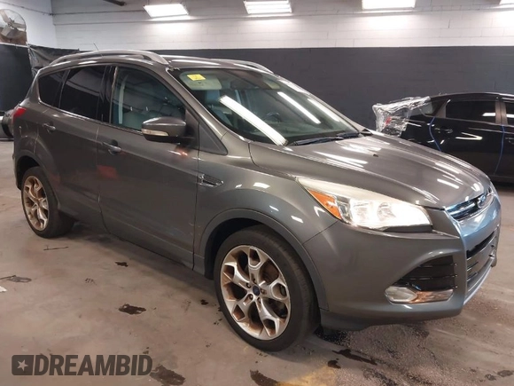 2014 Ford Escape Titanium with VIN 1FMCU9JX0EUE45254, listed as a IAAI auction lot 42038700 with 60,103 mi miles. Bid and sale history available at carsss.com. Image 1.