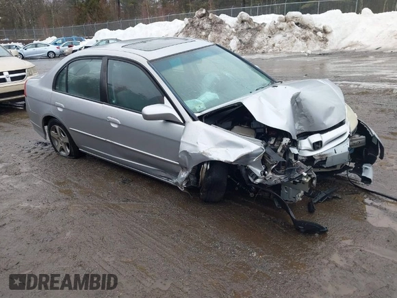 2004 Honda Civic EX with VIN 2HGES26804H610962, listed as a IAAI auction lot 41732957 with 1 mi miles. Bid and sale history available at carsss.com. Image 1.
