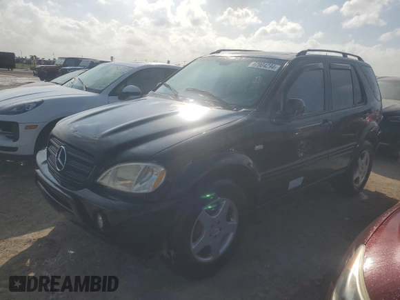2001 Mercedes-Benz M-Class AMG with VIN 4JGAB74E71A251456, listed as a Copart auction lot 67904294 with 177,261 mi miles and Salvage Title. Bid and sale history available at carsss.com. Image 1.
