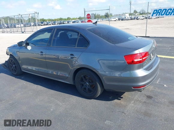 2015 Volkswagen Jetta S with VIN 3VW1K7AJ9FM288103, listed as a IAAI auction lot 42296726 with 160,196 mi miles and . Bid and sale history available at DreamBid. Image 3.