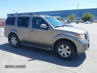 2005 Nissan Pathfinder SE with VIN 5N1AR18U75C754666, listed as a IAAI auction lot 42544059 with Not provided miles and . Bid and sale history available at DreamBid. Image 1.