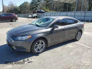 2018 Ford Fusion SE with VIN 3FA6P0HD1JR252599, listed as a Copart auction lot 45666525 with 61,405 mi miles and Salvage Title. Bid and sale history available at DreamBid. Image 1.
