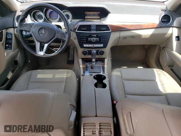 2012 Mercedes-Benz C 300 Sport with VIN WDDGF8BB2CR202340, listed as a Copart auction lot 63282835 with 111,000 mi miles and Salvage title. Bid and sale history available at DreamBid. Image 8.