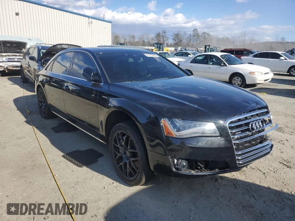 2013 Audi A8 4.0L with VIN WAUR2AFD5DN009509, listed as a Copart auction lot 41412805 with 33,917 mi miles and Salvage Title. Bid and sale history available at DreamBid. Image 4.