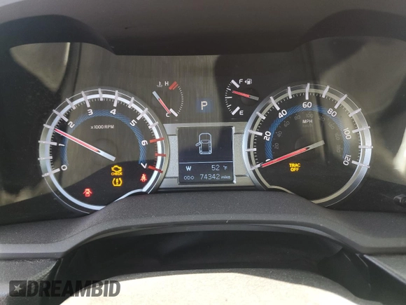 2018 Toyota 4Runner SR5 with VIN JTEBU5JR6J5531422, listed as a Copart auction lot 53026915 with 74,342 mi miles and Salvage Title. Bid and sale history available at carsss.com. Image 9.
