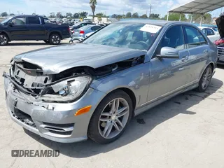 2014 Mercedes-Benz C-Class C 250 Sport with VIN WDDGF4HB3EG201759, listed as a IAAI auction lot 41828314 with 111,161 mi miles. Bid and sale history available at carsss.com. Image 2.