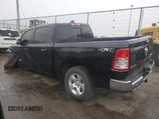 2019 Ram 1500 Big Horn z VIN 1C6SRFFT7KN854273, wystawiony jako Copart lot #48155855 z przebiegiem 92 660 mil mil oraz Szkoda całkowita • Salvage title. Historia ofert i sprzedaży dostępna na DreamBid. Obrazek 2.