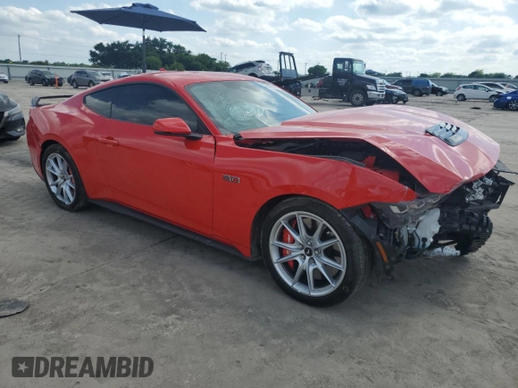 2024 Ford Mustang GT with VIN 1FA6P8CF5R5425448, listed as a Copart auction lot 55975225 with 9,391 mi miles and Salvage title. Bid and sale history available at DreamBid. Image 4.