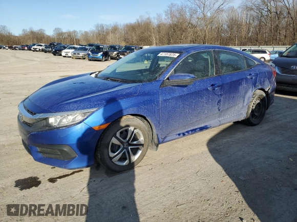 2016 Honda Civic Sedan LX with VIN 2HGFC2F57GH556880, listed as a Copart auction lot 47187825 with 86,138 mi miles and Salvage Title. Bid and sale history available at carsss.com. Image 1.