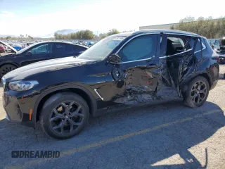 2022 BMW X3 sDrive30i with VIN 5UX43DP02N9K08016, listed as a Copart auction lot 47827905 with 0 mi miles and Salvage Title. Bid and sale history available at carsss.com. Image 1.