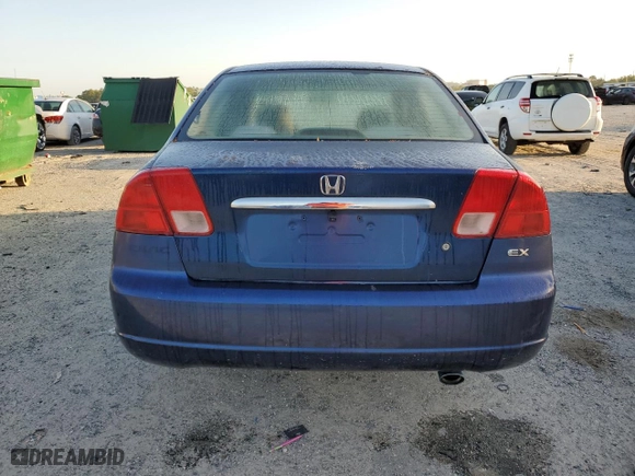 2002 Honda Civic EX with VIN 2HGES26772H523158, listed as a Copart auction lot 53715335 with 180,917 mi miles and Clean Title. Bid and sale history available at carsss.com. Image 6.