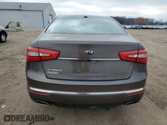2014 Kia Cadenza Premium with VIN KNALN4D73E5167442, listed as a Copart auction lot 83373814 with 66,552 mi miles and Salvage Title. Bid and sale history available at carsss.com. Image 6.