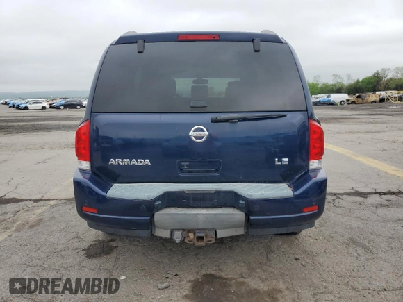 2008 Nissan Armada SE z VIN 5N1AA08C38N626345, wystawiony jako Copart lot #55940535 z przebiegiem 235 584 mil mil oraz Czysty tytuł • Clean title. Historia ofert i sprzedaży dostępna na DreamBid. Obrazek 6.