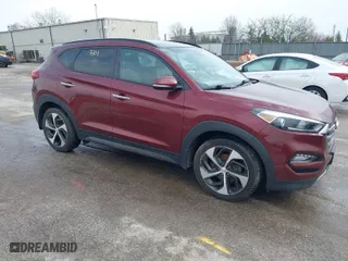2016 Hyundai Tucson Sport with VIN KM8J33A27GU083664, listed as a IAAI auction lot 41953301 with 88,573 mi miles. Bid and sale history available at carsss.com. Image 1.