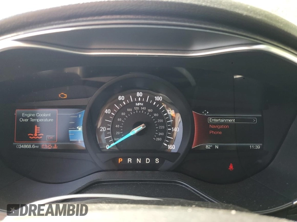 2020 Ford Fusion Titanium with VIN 3FA6P0D93LR180244, listed as a Copart auction lot 57102055 with 34,868 mi miles and Salvage title. Bid and sale history available at DreamBid. Image 9.