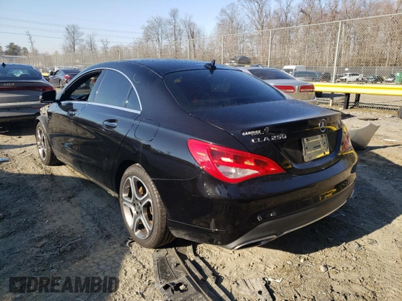 2018 Mercedes-Benz CLA with VIN WDDSJ4GB3JN527819, listed as a Copart auction lot 34890222 with 70,802 mi miles. Bid and sale history available at carsss.com. Image 3.