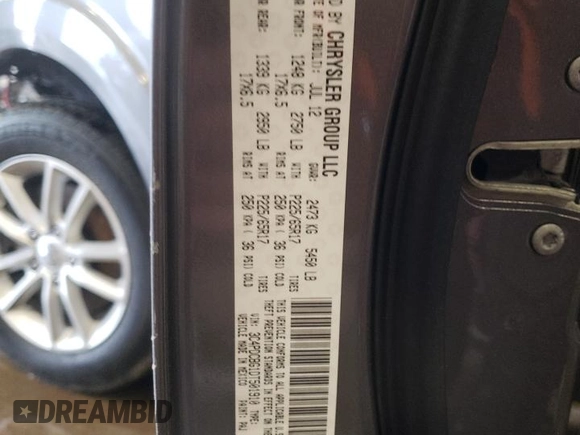 2013 Dodge Journey SXT with VIN 3C4PDCBG1DT501910, listed as a Copart auction lot 49413765 with Not Provided miles and Non Repairable. Bid and sale history available at carsss.com. Image 13.
