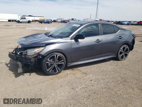 2020 Nissan Sentra SR with VIN 3N1AB8DVXLY281451, listed as a Copart auction lot 54754345 with 58,025 mi miles and Clean Title. Bid and sale history available at DreamBid. Image 1.