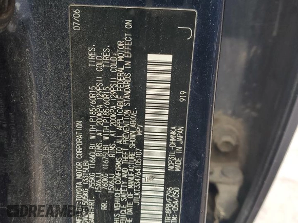 2006 Scion xB z VIN JTLKT334764105107, wystawiony jako Copart lot #57712985 z przebiegiem 162 345 mil mil oraz Tytuł czysty. Historia ofert i sprzedaży dostępna na DreamBid. Obrazek 12.