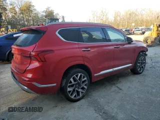 2023 Hyundai Santa Fe Calligraphy z VIN 5NMS54ALXPH576117, wystawiony jako Copart lot #45272775 z przebiegiem 48 911 mil mil oraz Szkoda całkowita • Salvage title. Historia ofert i sprzedaży dostępna na DreamBid. Obrazek 3.