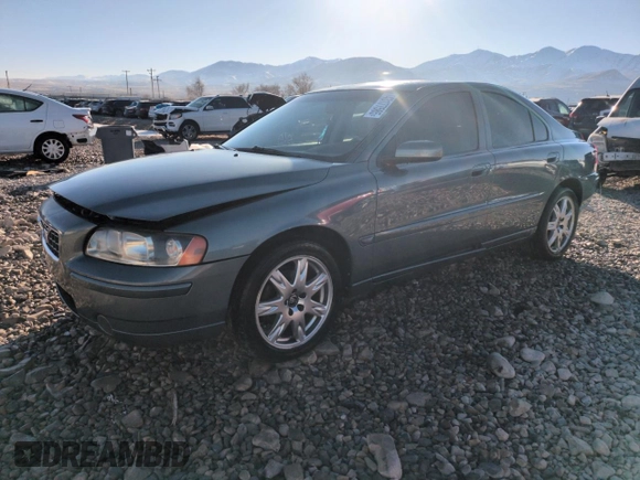 2005 Volvo S60 with VIN YV1RS592652436053, listed as a Copart auction lot 43177585 with 155,537 mi miles and Salvage Title. Bid and sale history available at carsss.com. Image 1.