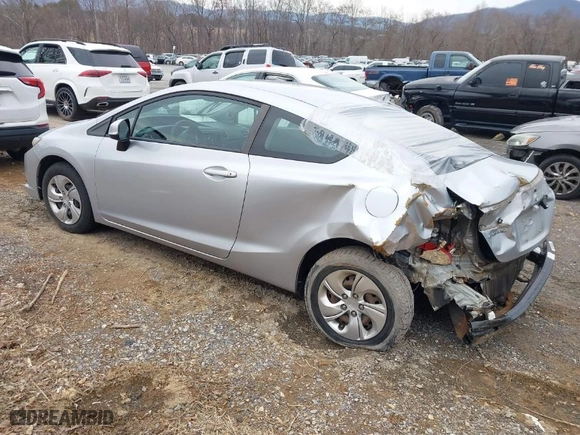2013 Honda Civic Cpe LX with VIN 2HGFG3A59DH518192, listed as a IAAI auction lot 41652389 with 138,257 mi miles. Bid and sale history available at carsss.com. Image 3.