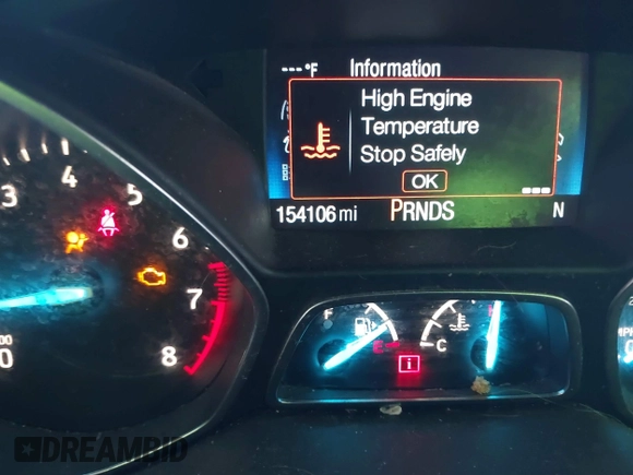 2018 Ford Escape SE with VIN 1FMCU0G90JUC63679, listed as a IAAI auction lot 41658115 with 154,106 mi miles. Bid and sale history available at carsss.com. Image 7.