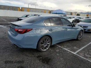 2021 Infiniti Q50 Red Sport 400 with VIN JN1FV7DP5MM850476, listed as a Copart auction lot 42604755 with 20,975 mi miles and Salvage Title. Bid and sale history available at DreamBid. Image 3.