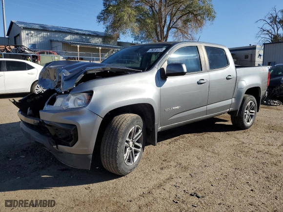 2021 Chevrolet Colorado 4WD Work Truck with VIN 1GCGTBENXM1216895, listed as a Copart auction lot 78281224 with 90,512 mi miles and Salvage Title. Bid and sale history available at carsss.com. Image 1.