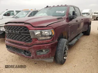 2024 Ram 3500 Laramie with VIN 3C63RRJL7RG185244, listed as a Copart auction lot 45557405 with 57,922 mi miles and Salvage Title. Bid and sale history available at carsss.com. Image 1.