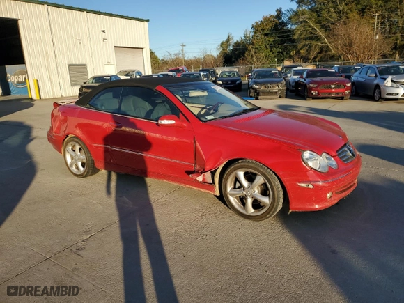 2005 Mercedes-Benz CLK-Class 3.2L with VIN WDBTK65G75T055243, listed as a Copart auction lot 81970914 with 39,712 mi miles and Salvage Title. Bid and sale history available at carsss.com. Image 4.