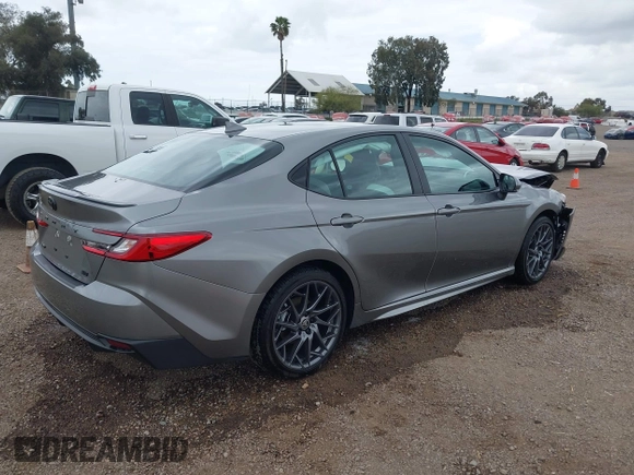 2025 Toyota Camry LE with VIN 4T1DAACK8SU571597, listed as a IAAI auction lot 42051463 with 1,681 mi miles and . Bid and sale history available at DreamBid. Image 4.