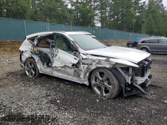 2021 Genesis GV80 with VIN KMUHCESC7MU074980, listed as a Copart auction lot 48499505 with 42,568 mi miles and Salvage Title. Bid and sale history available at DreamBid. Image 4.