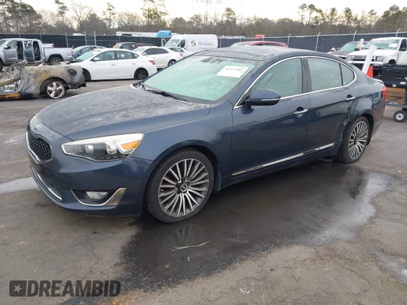 2014 Kia Cadenza Premium with VIN KNALN4D70E5122510, listed as a IAAI auction lot 41397287 with 91,130 mi miles. Bid and sale history available at carsss.com. Image 2.