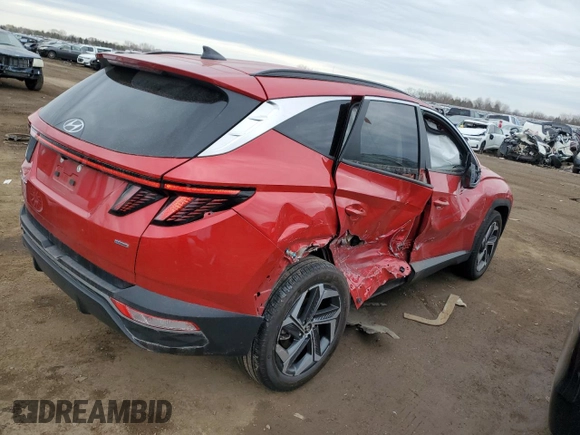 2023 Hyundai Tucson SEL with VIN 5NMJFCAE2PH264958, listed as a Copart auction lot 50922015 with 34,240 mi miles and Salvage Title. Bid and sale history available at DreamBid. Image 3.