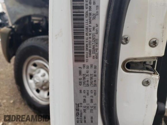 2018 Ram 2500 Tradesman with VIN 3C6UR4HL7JG287371, listed as a Copart auction lot 87394384 with 0 mi miles and Salvage Title. Bid and sale history available at carsss.com. Image 13.