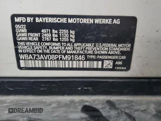 2023 BMW 4 Series 430i xDrive z VIN WBA73AV08PFM91846, wystawiony jako Copart lot #55291695 z przebiegiem Nie podano mil oraz Szkoda całkowita • Salvage title. Historia ofert i sprzedaży dostępna na DreamBid. Obrazek 12.